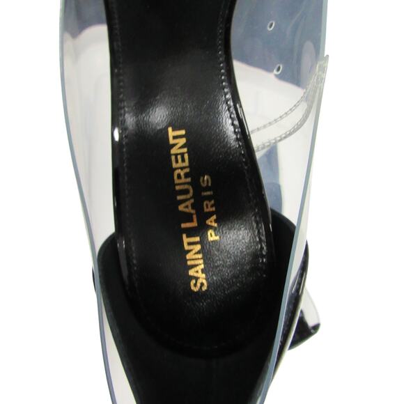 Saint Laurent Black and Clear Heels - Picture 6 of 10